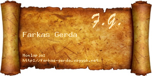 Farkas Gerda névjegykártya