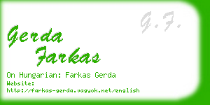 gerda farkas business card